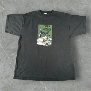 Vintage Nerve Agents Shirt Mens Large‎ Black Hardcore Punk Band Tee 90s Y2K Rare